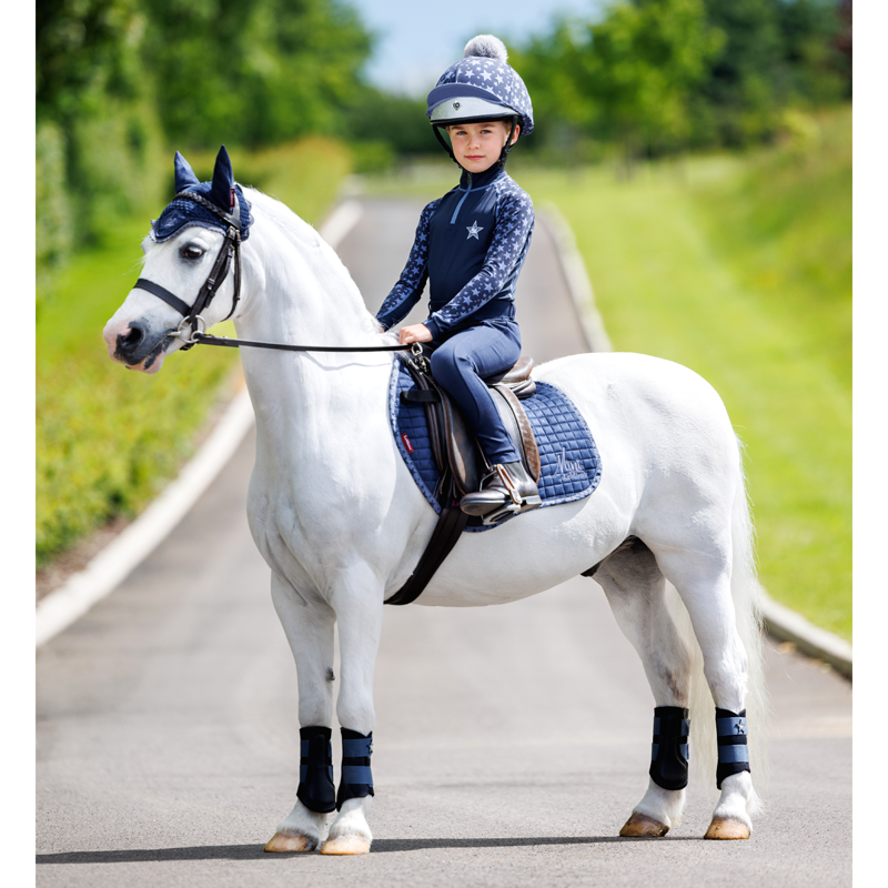 Mini LeMieux Grafter Brushing Boots - Indigo-4